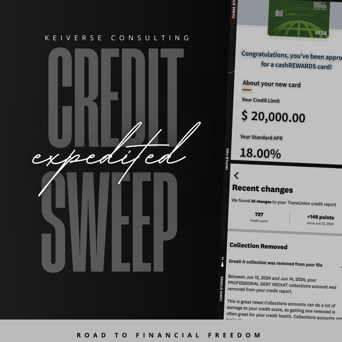 2 BUREAU CR SWEEP (EXPEDITED)